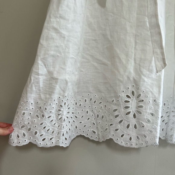 NWT Talbots Petites White Fit & Flare Cotton Eyelet Mini Dress, size 6P - Picture 5 of 11
